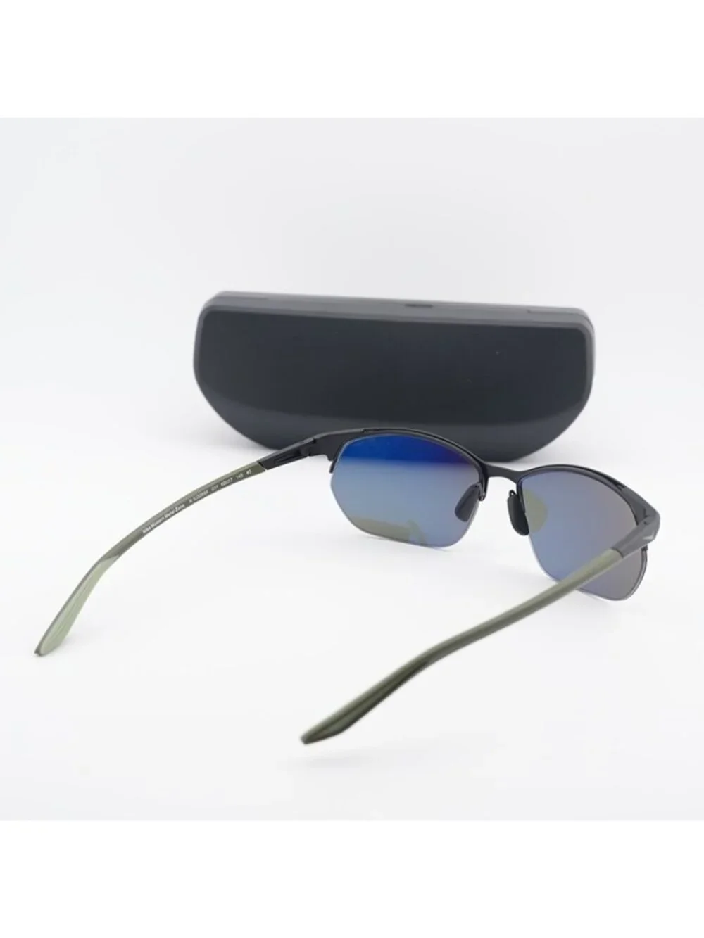 NIKE MODERN METAL ZONE N IU3289X 011 Sunglasses Back Square Frame, Green Lenses